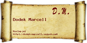 Dodek Marcell névjegykártya